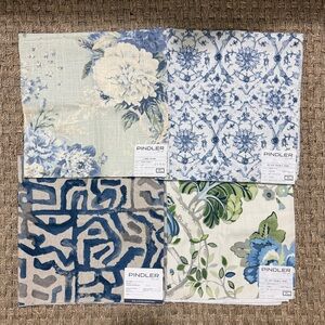 Blue and Green Decorative Fabric Set